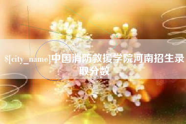 泰兴中国消防救援学院河南招生录取分数
