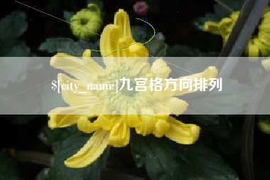 泰兴九宫格方向排列