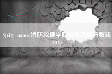 泰兴消防救援学院招生录取分数线2019