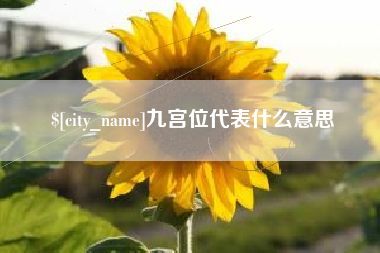 泰兴九宫位代表什么意思