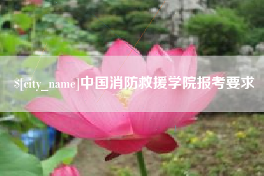 泰兴中国消防救援学院报考要求