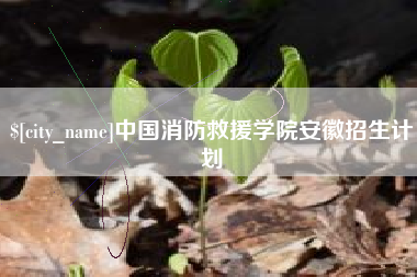 泰兴中国消防救援学院安徽招生计划