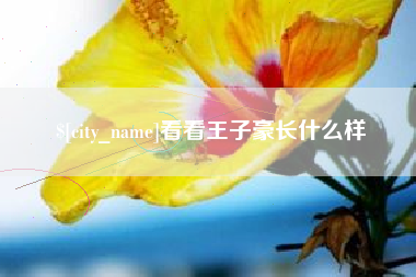泰兴看看王子豪长什么样