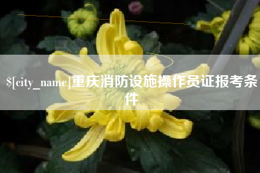 泰兴重庆消防设施操作员证报考条件