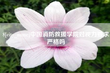 泰兴中国消防救援学院对视力要求严格吗