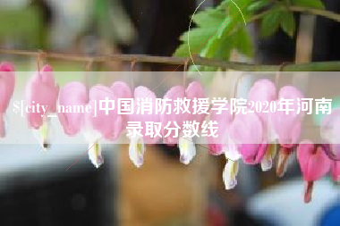 泰兴中国消防救援学院2020年河南录取分数线
