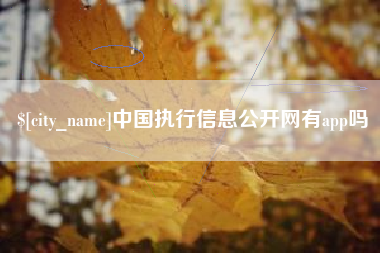 泰兴中国执行信息公开网有app吗