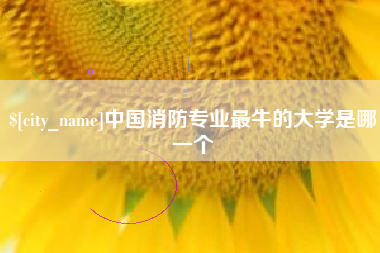泰兴中国消防专业最牛的大学是哪一个