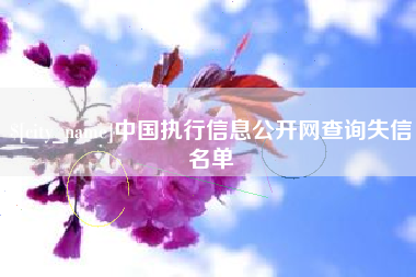 泰兴中国执行信息公开网查询失信名单