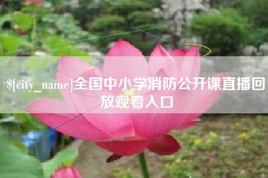 泰兴全国中小学消防公开课直播回放观看入口