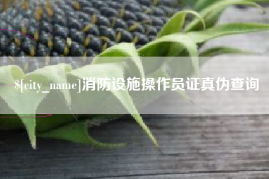 泰兴消防设施操作员证真伪查询