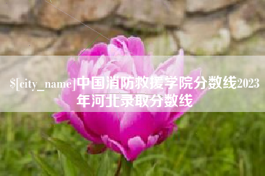 泰兴中国消防救援学院分数线2023年河北录取分数线