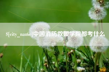 泰兴中国消防救援学院都考什么