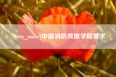 泰兴中国消防救援学院要求
