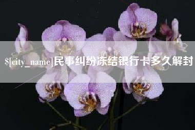 泰兴民事纠纷冻结银行卡多久解封