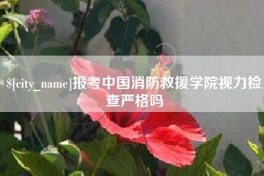 泰兴报考中国消防救援学院视力检查严格吗