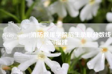泰兴消防救援学院招生录取分数线2020福建