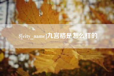 泰兴九宫格是怎么样的