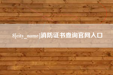 泰兴消防证书查询官网入口