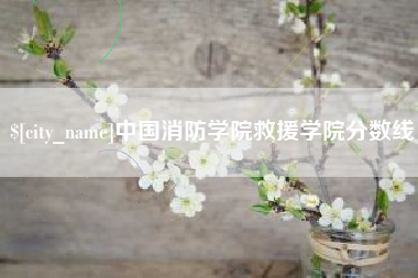 泰兴中国消防学院救援学院分数线